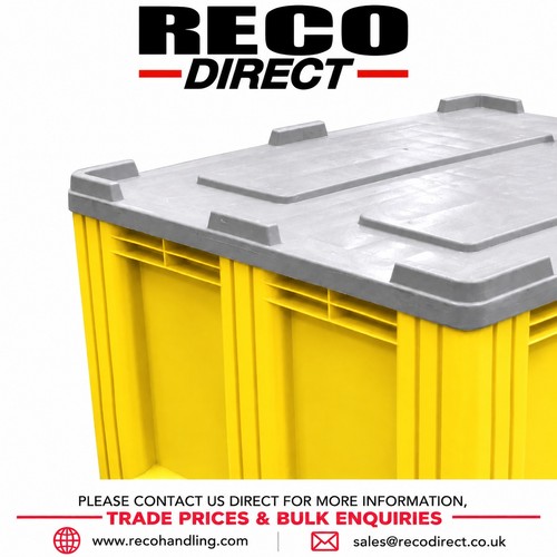 Yellow 610 ltr rigid plastic - ltr,